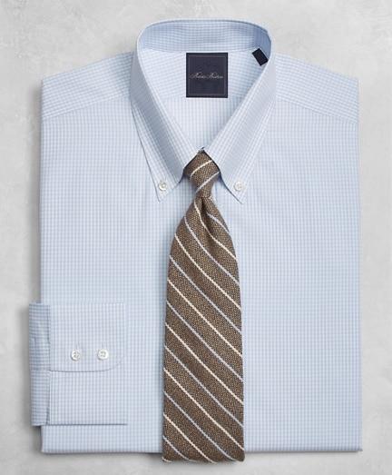 Brooks Brothers Golden Fleece Milano Slim-fit Dress Shirt, Button-down Collar Twin-check
