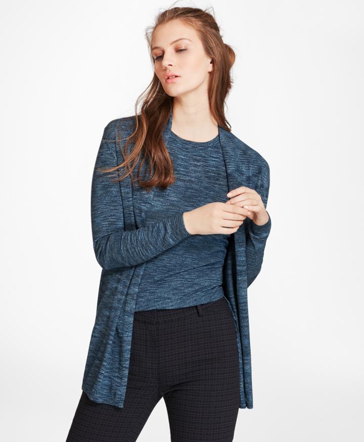 Brooks Brothers Women's Marled Jersey Drape Cardigan