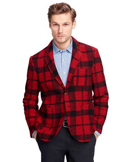 Brooks Brothers Check Knit Blazer