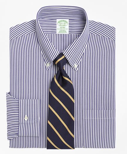 Brooks Brothers Non-iron Milano Fit Bengal Stripe Dress Shirt