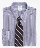 Brooks Brothers Non-iron Milano Fit Bengal Stripe Dress Shirt