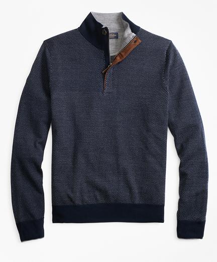 Brooks Brothers Merino Wool Twill Half-zip