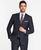 Brooks Brothers Madison Fit Saxxon Wool Blue Plaid 1818 Suit