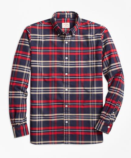 Brooks Brothers Yarn-dyed Plaid Oxford Sport Shirt