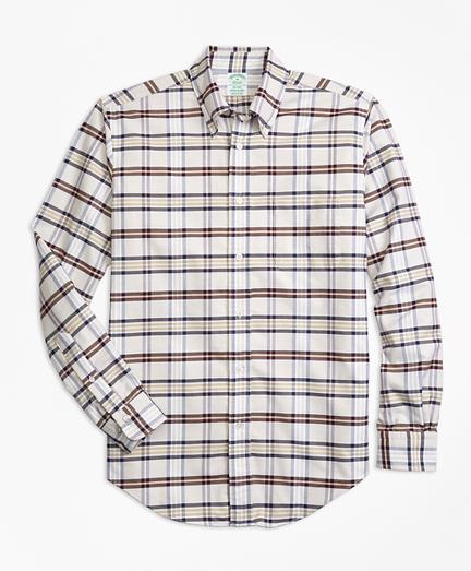 Brooks Brothers Milano Fit Oxford Tartan Sport Shirt