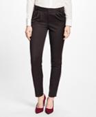 Brooks Brothers Women's Wool-blend Mini-houndstooth Pants