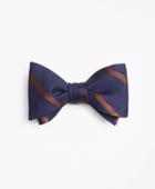 Brooks Brothers Men's Textured Bar Stripe Bow Tie