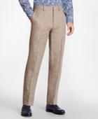 Brooks Brothers Men's Regent Fit Brown Linen Trousers