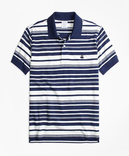 Brooks Brothers Slim Fit Variegated Stripe Polo Shirt