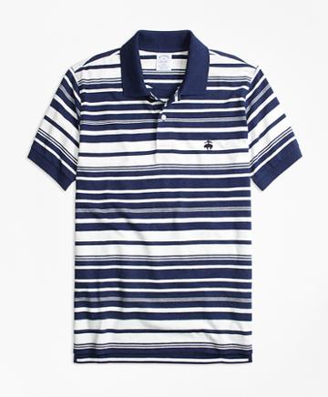 Brooks Brothers Slim Fit Variegated Stripe Polo Shirt