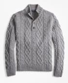 Brooks Brothers Men's Cable Mockneck Sweater