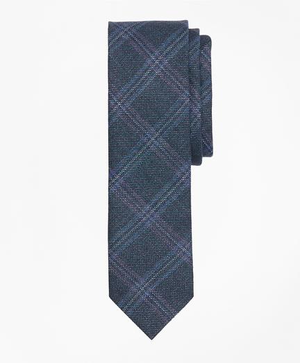 Brooks Brothers Windowpane Wool-linen Twill Tie