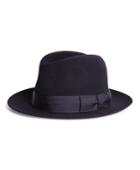 Brooks Brothers Men's Lock And Co. Chelsea Navy Fedora