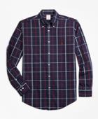 Brooks Brothers Men's Non-iron Madison Fit Double-windowpane Sport Shirt