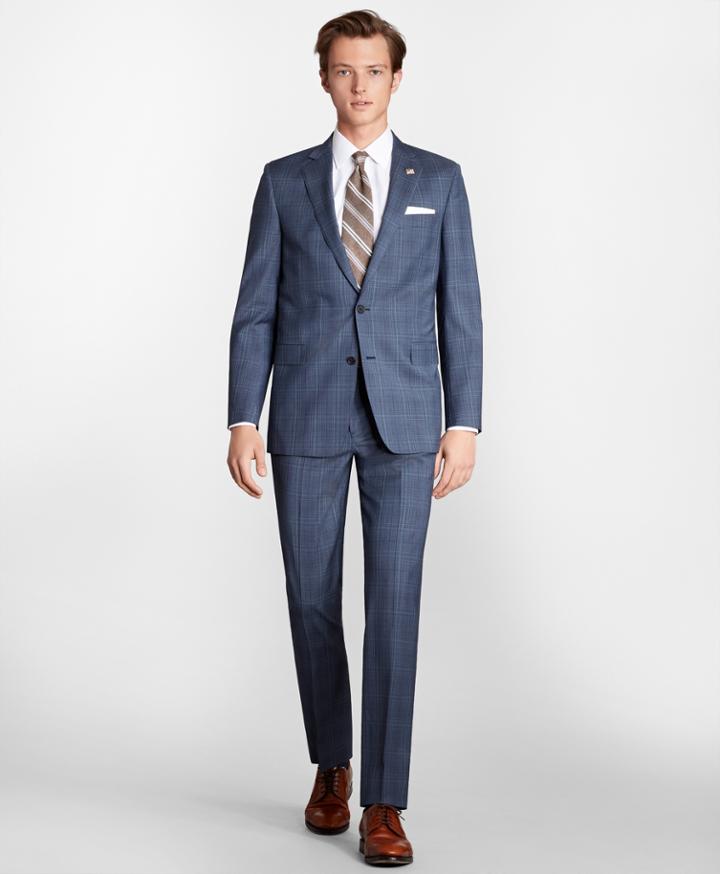 Brooks Brothers Men's Regent Fit Check 1818 Suit
