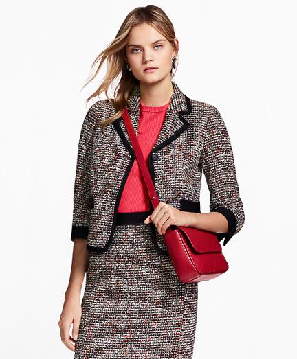 Brooks Brothers Grosgrain-trimmed Boucle Jacket