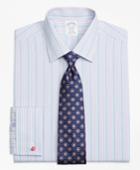 Brooks Brothers Men's Non-iron Slim Fit Hairline Track Stripe French Cuff Dress Shirt