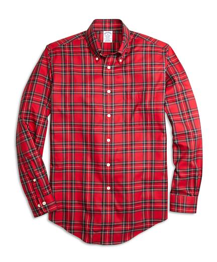 Brooks Brothers Non-iron Regent Fit Royal Stewart Tartan Sport Shirt