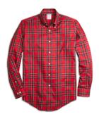 Brooks Brothers Non-iron Regent Fit Royal Stewart Tartan Sport Shirt