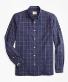 Brooks Brothers Windowpane Yarn-dyed Cotton Poplin Sport Shirt