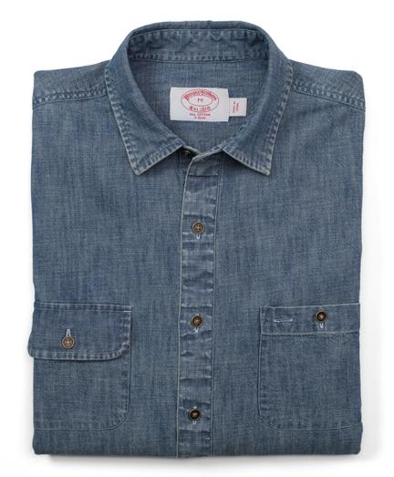 Brooks Brothers Extra-slim Fit Antique Vintage Denim Sport Shirt