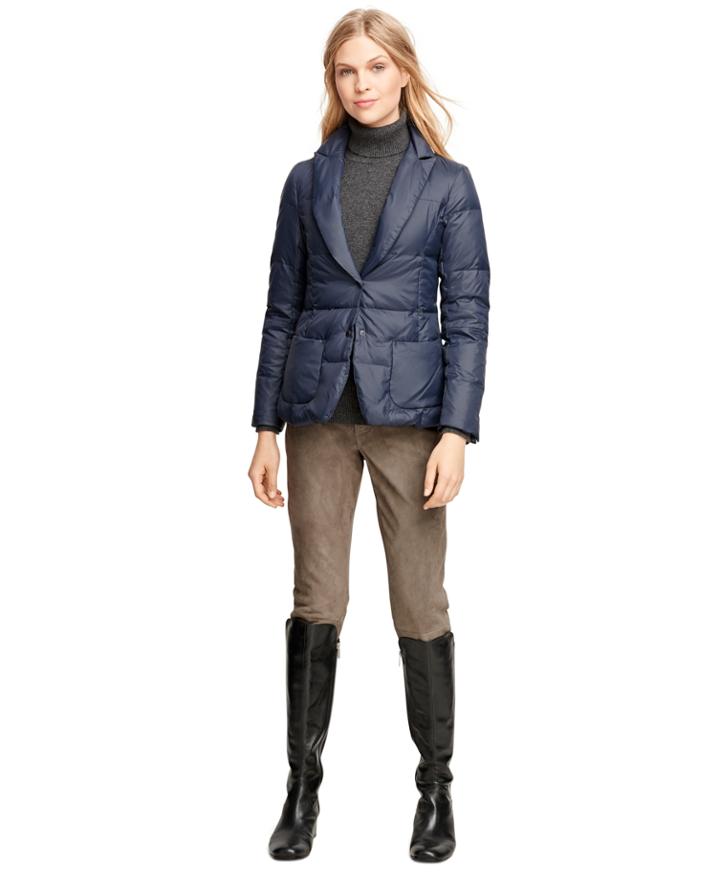 Brooks Brothers Women's Short Nylon Puffer Jacket