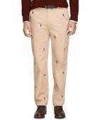 Brooks Brothers Clark Fit Football Embroidered Chinos