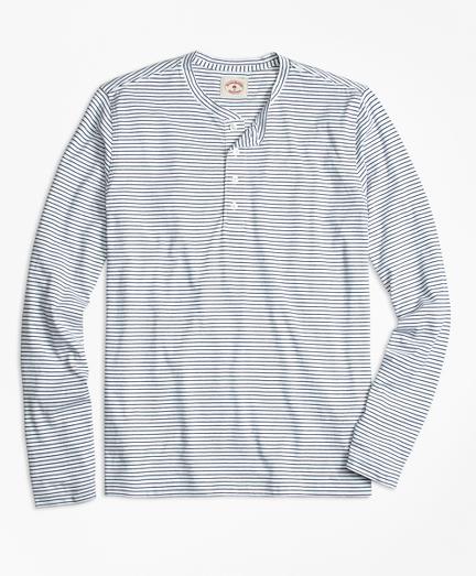 Brooks Brothers Long-sleeve Feeder-stripe Jersey Henley