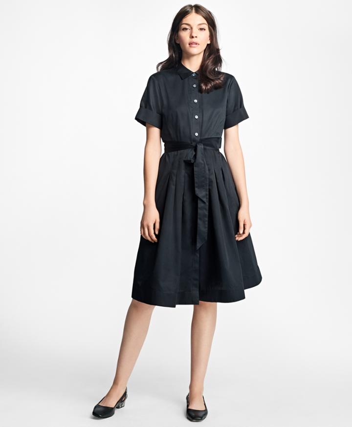 Brooks Brothers Women's Cotton Sateen Shirtdress