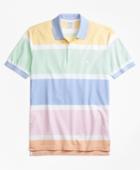 Brooks Brothers Men's Slim Fit Supima Cotton Road Map Stripe Polo Shirt