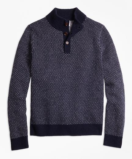 Brooks Brothers Bird's-eye Mockneck Sweater