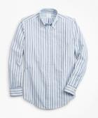 Brooks Brothers Milano Fit Bold Stripe Seersucker Sport Shirt