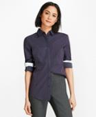 Brooks Brothers Women's Cotton Clip-dot Jacquard Shirt
