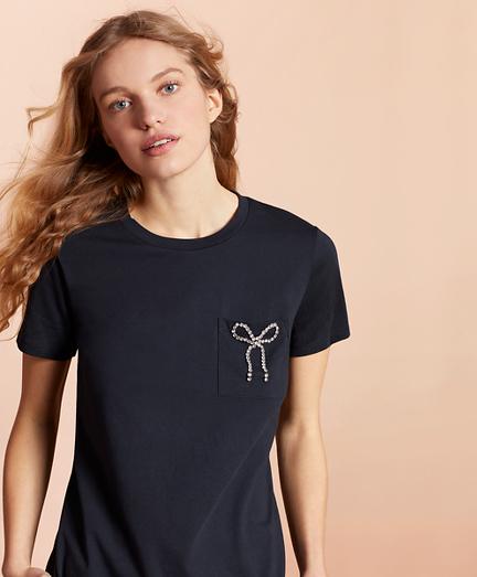 Brooks Brothers Rhinestone-embellished T-shirt