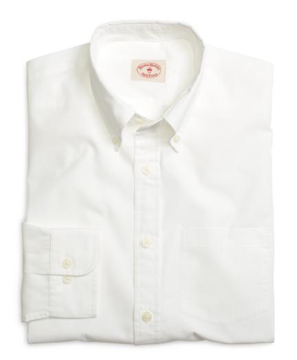 Brooks Brothers Solid White End-on-end Sport Shirt