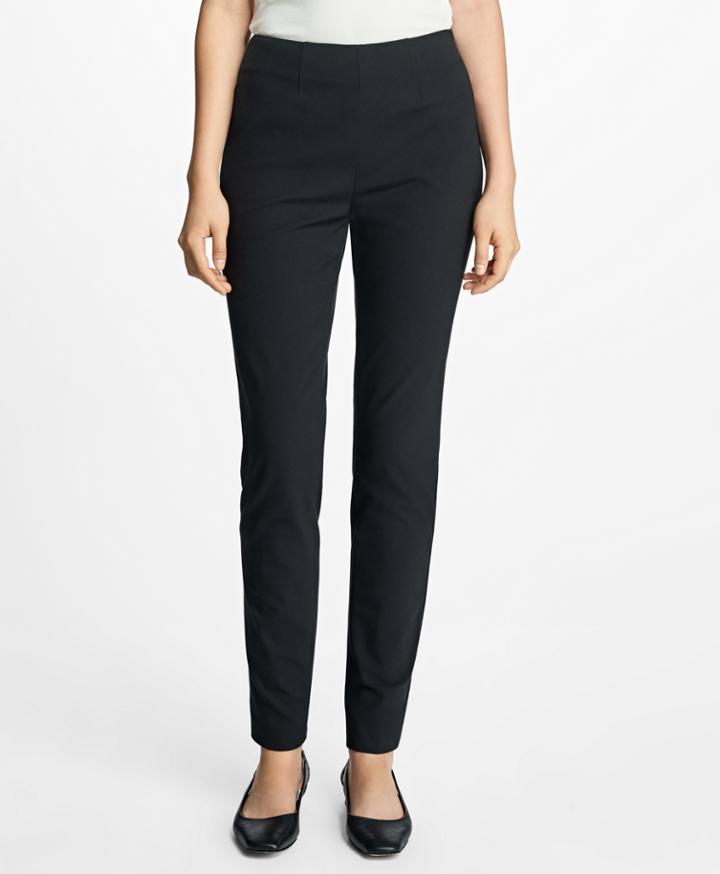 Brooks Brothers Women's High-waist Stretch-cotton Pants
