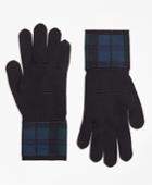 Brooks Brothers Men's Black Watch Tartan Gloves