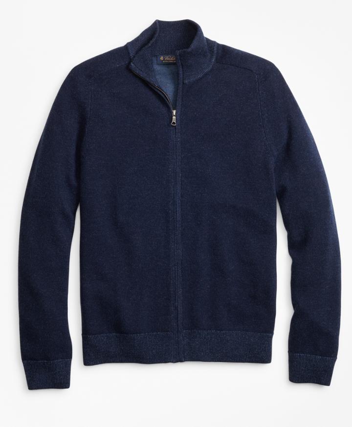 Brooks Brothers Men's Washable Merino Wool Full-zip Sweater