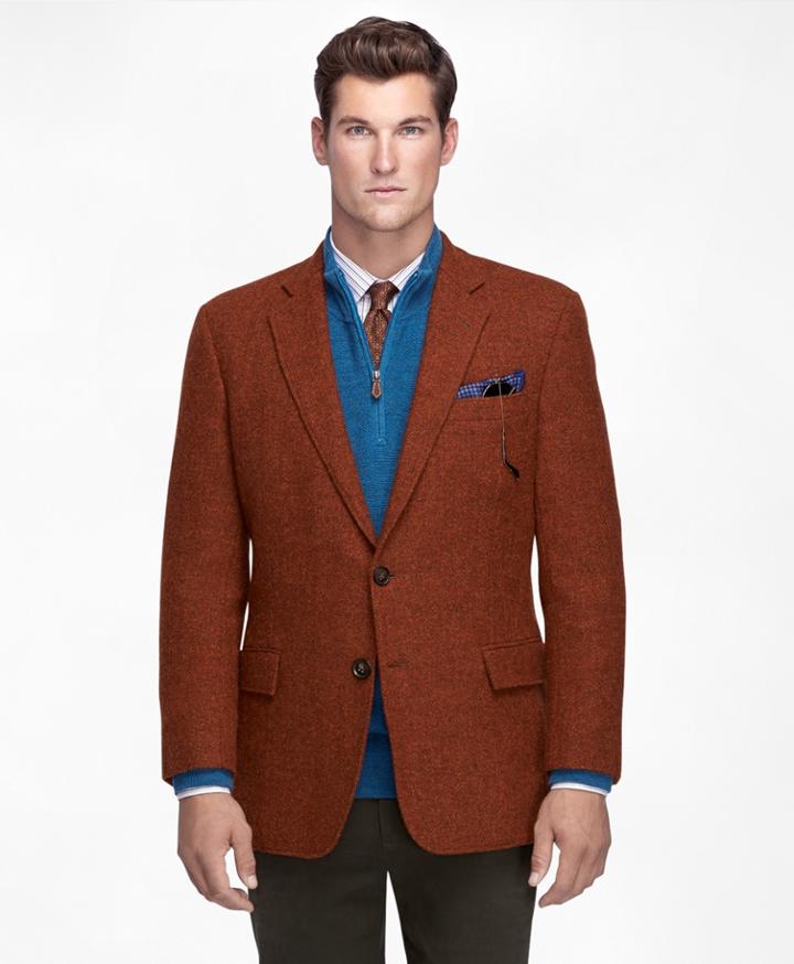 Brooks Brothers Men's Regent Fit Harris Tweed Sport Coat