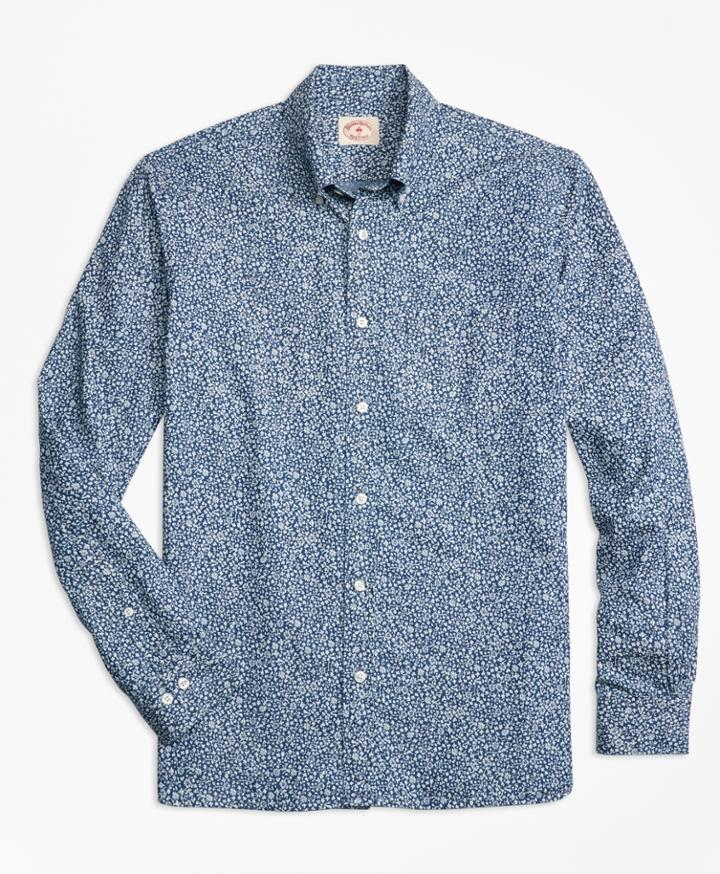 Brooks Brothers Men's Chambray Ditsy-print Sport Shirt