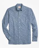 Brooks Brothers Men's Chambray Ditsy-print Sport Shirt