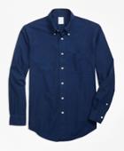 Brooks Brothers Men's Regent Fit Indigo Micro-graph Check Sport Shirt
