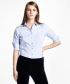 Brooks Brothers Petite Tailored-fit Stretch-cotton-poplin Dress Shirt