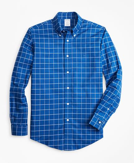 Brooks Brothers Non-iron Regent Fit Fine-windowpane Sport Shirt
