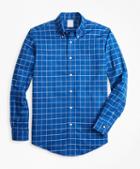 Brooks Brothers Non-iron Regent Fit Fine-windowpane Sport Shirt
