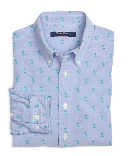 Brooks Brothers Palm Tree Printed Sport Shirt