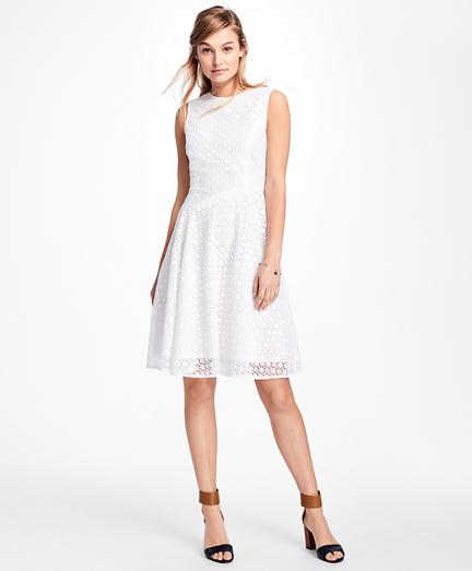 Brooks Brothers Asymmetrical Lace Dress