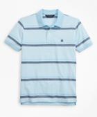 Brooks Brothers Original Fit Cotton And Linen Horizontal Stripe Polo Shirt
