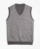Brooks Brothers Merino Wool Plaid Vest