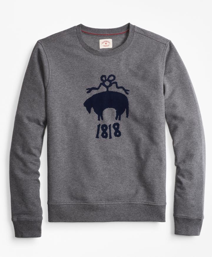Brooks Brothers Men's French Terry Logo Crewneck Sweatshirt
